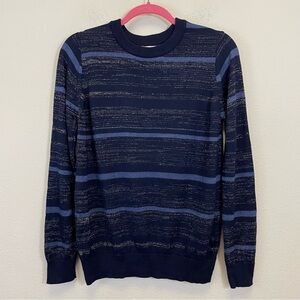 Mih Jeans Merino Wool Blend Crew Neck Pullover Sweater‎ Navy Size Small